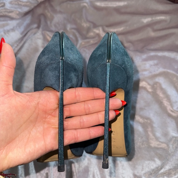 Casadei dark green blade pumps size 37